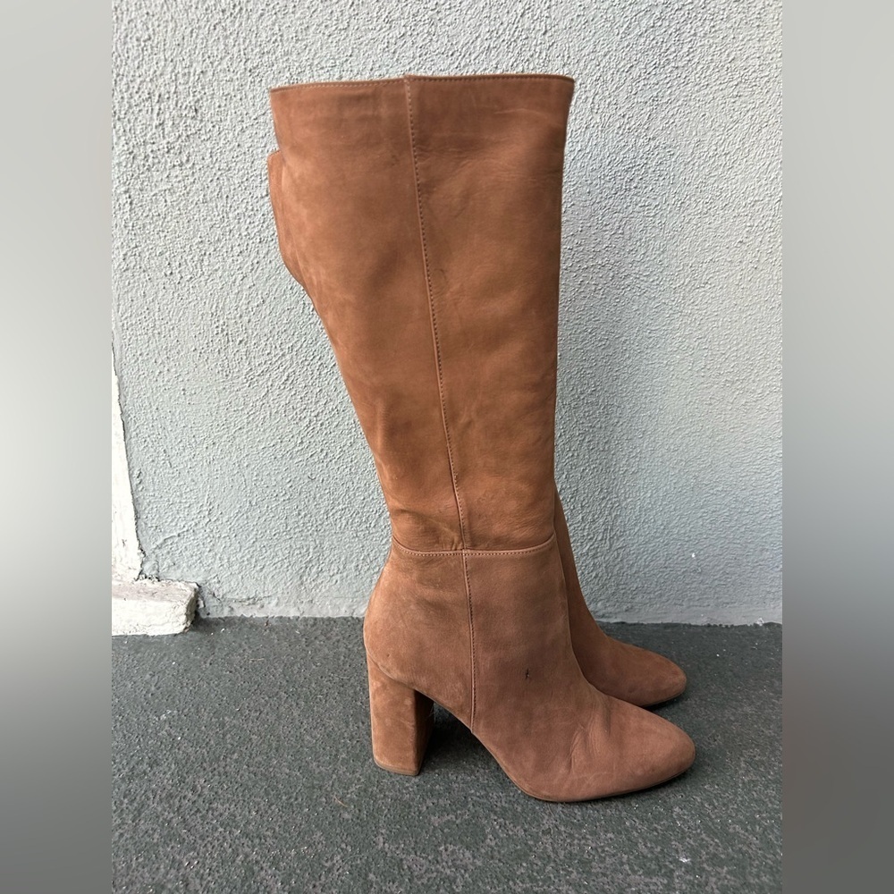 Steve Madden Marcello Brown Suede Knee High Boots Round Toe Sz 10 Bohoemian Boho